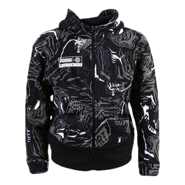 Alpha AOP Sweat Jacket Junior Black