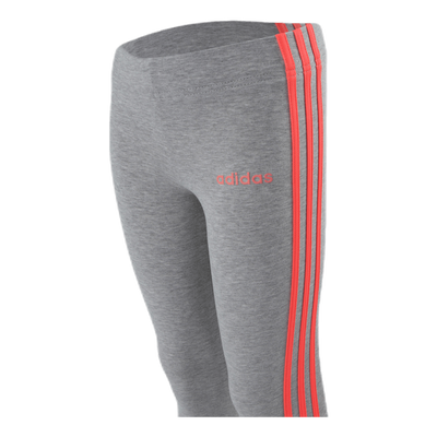 Essential 3 Stripe Tights Youth Pink/Grey