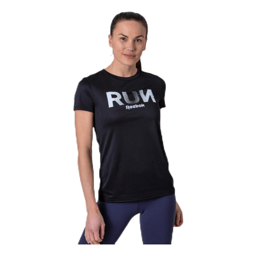 Running Essential Graphic Tee Black