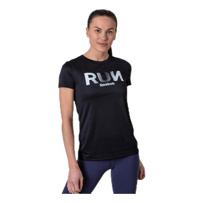 Running Essential Graphic Tee Black