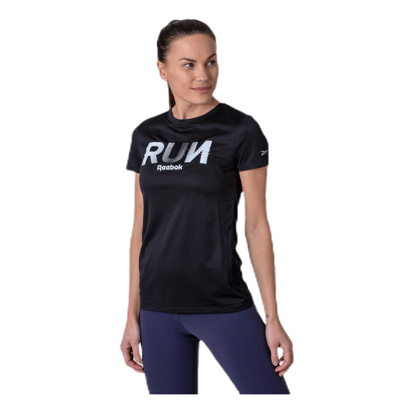 Running Essential Graphic Tee Black