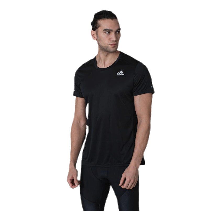 Adidas Run It Tee Pb 3 Stripes Men Black