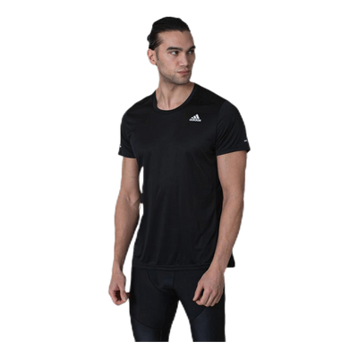 Adidas Run It Tee Pb 3 Stripes Men Black