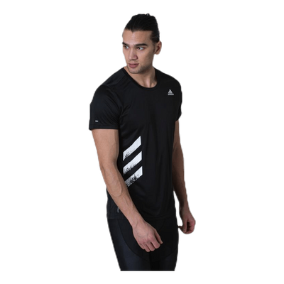 Adidas Run It Tee Pb 3 Stripes Men Black