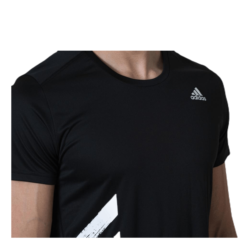 Adidas Run It Tee Pb 3 Stripes Men Black