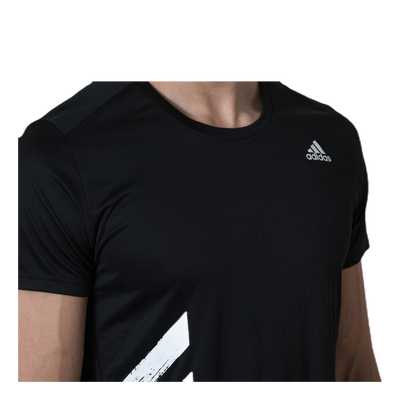 Adidas Run It Tee Pb 3 Stripes Men Black