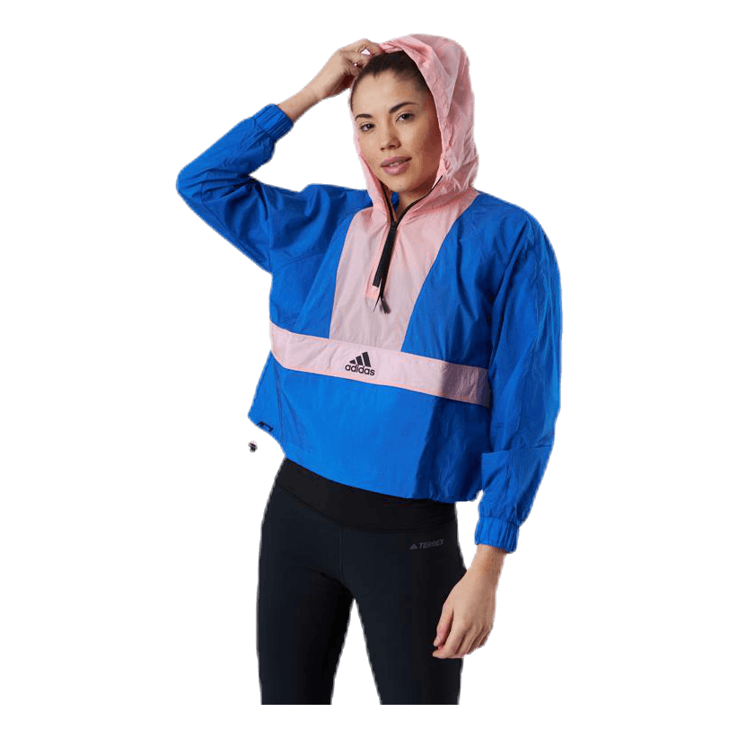 Cropped Wind Rdy Blue/Pink