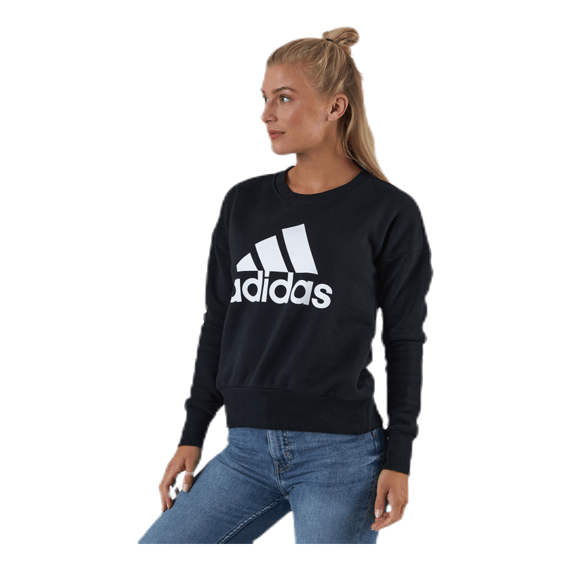 Womens Badge Of Sport Crew Sweatshirt Black