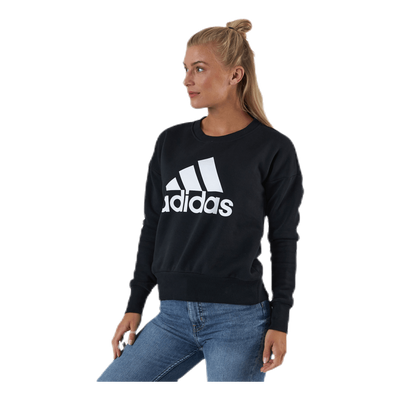 Womens Badge Of Sport Crew Sweatshirt Black