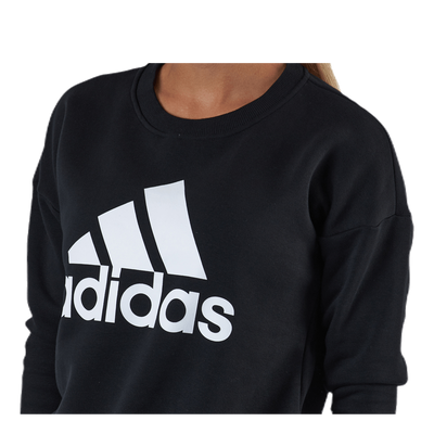 Womens Badge Of Sport Crew Sweatshirt Black