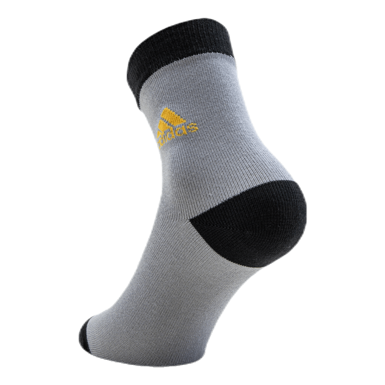 3-Pack Crew Socks Black/Grey/Yellow