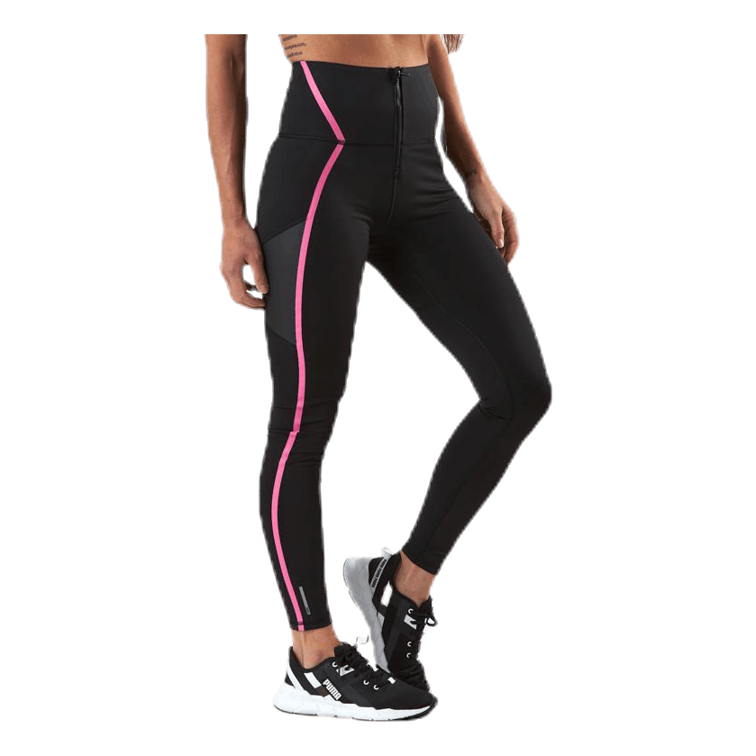 Train Bonded Zip High Rise Full Tight Pink/Black