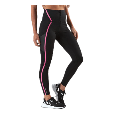 Train Bonded Zip High Rise Full Tight Pink/Black