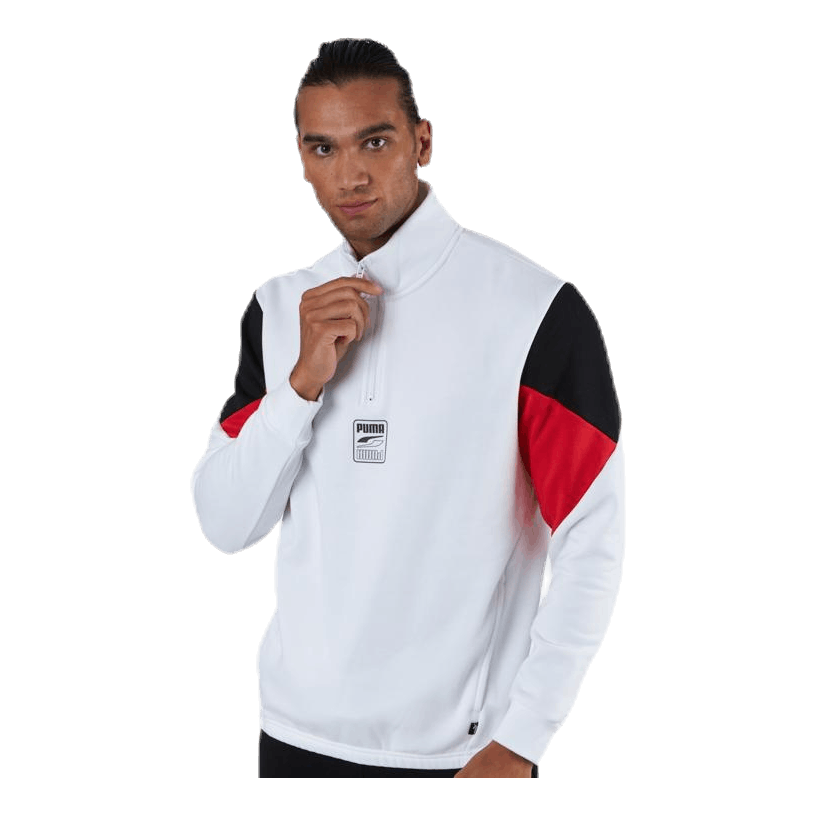 Rebel Half-Zip Fl White