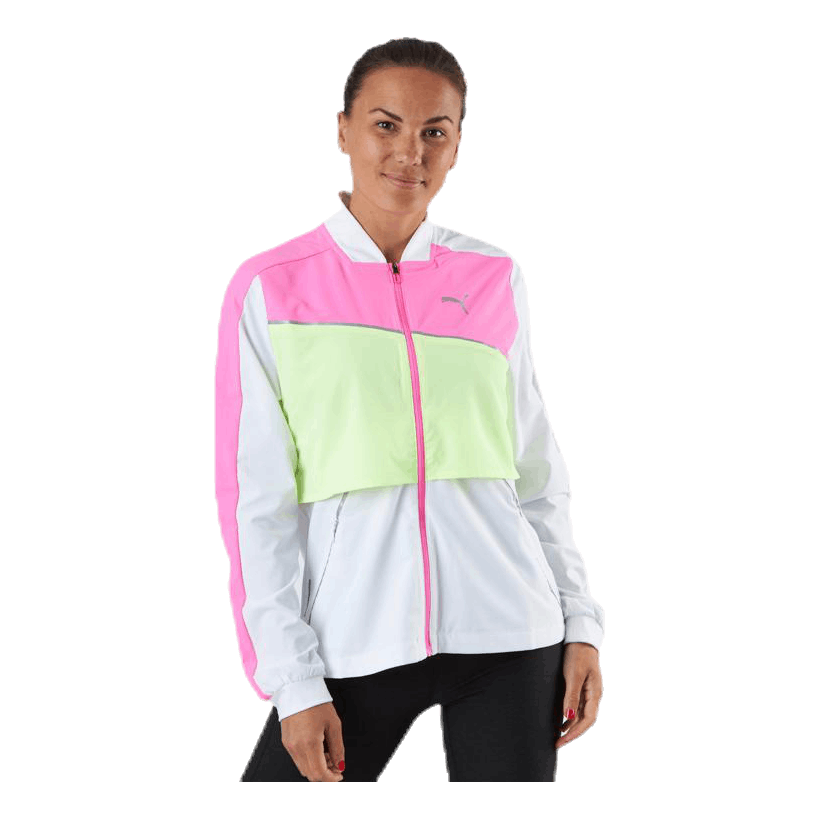 Run Lite Woven Ultra Jacket White/Yellow