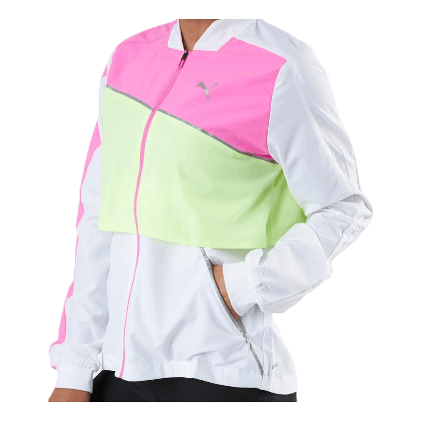 Run Lite Woven Ultra Jacket White/Yellow