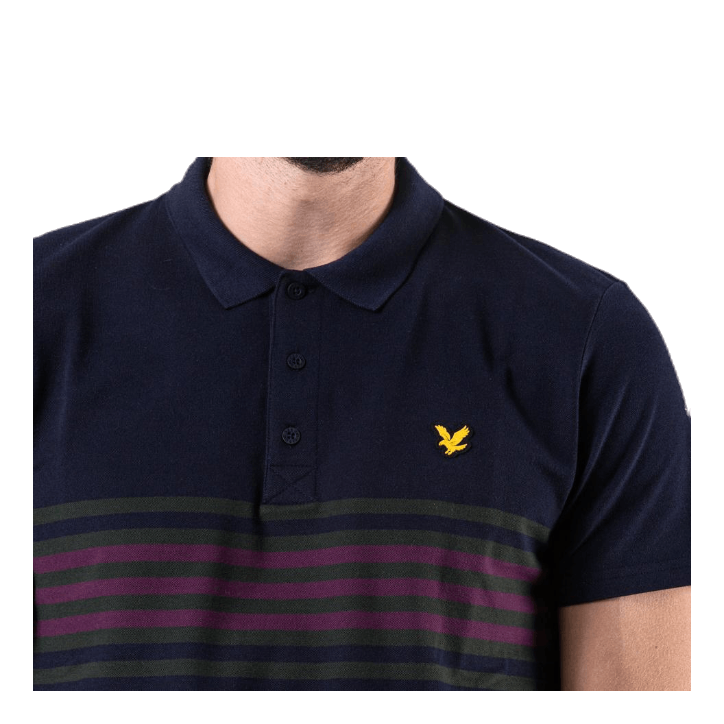 Plus Stripe Polo Blue