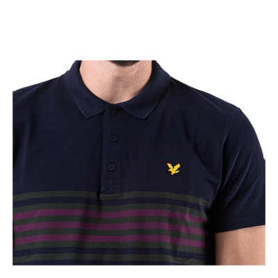 Plus Stripe Polo Blue