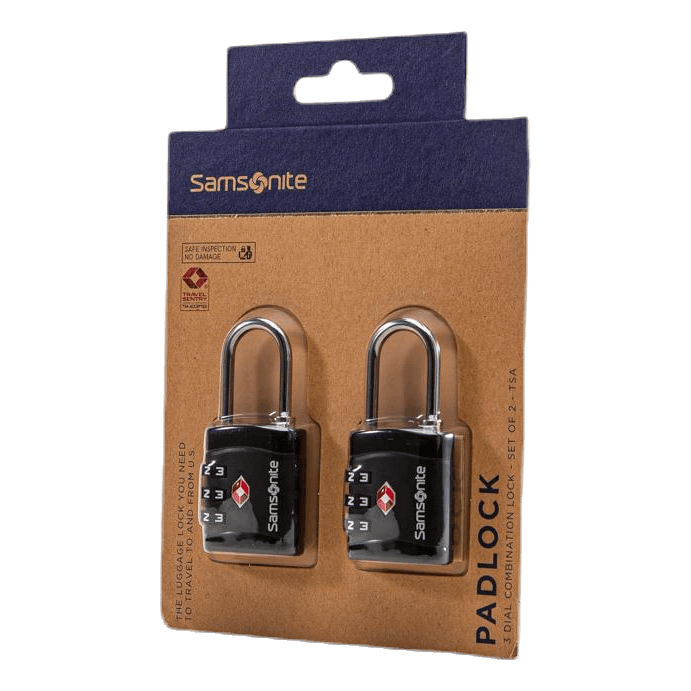 Combi Lock 3 Dial TSA X2 Black