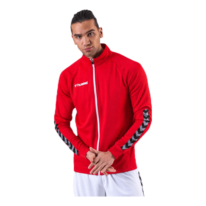 Authentic Poly Zip Jacket Red