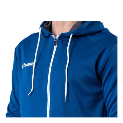 Authentic Poly Zip Hoodie Blue