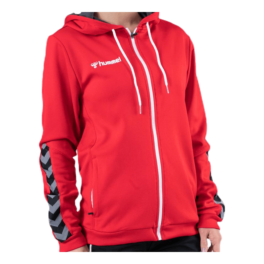 Authentic Poly Zip Hoodie Red