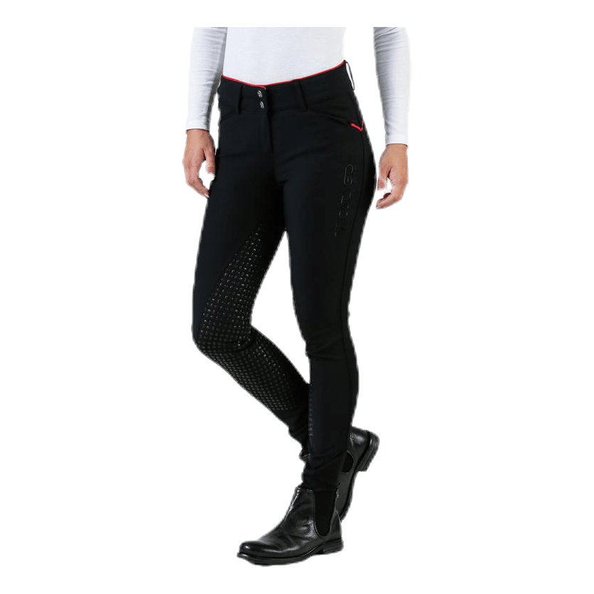 Elina Riding Pants w. Silicon Black