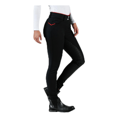 Elina Riding Pants w. Silicon Black