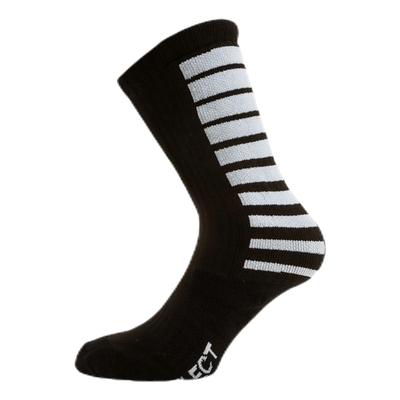 Sports socks striped long Black