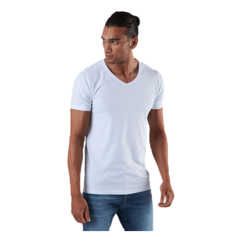 Basic V-Neck Tee S/S White