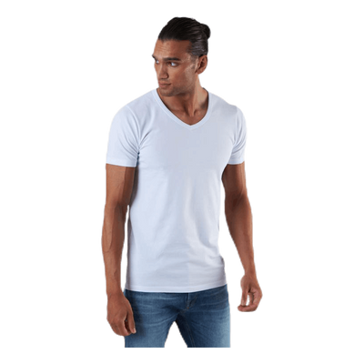 Basic V-Neck Tee S/S White