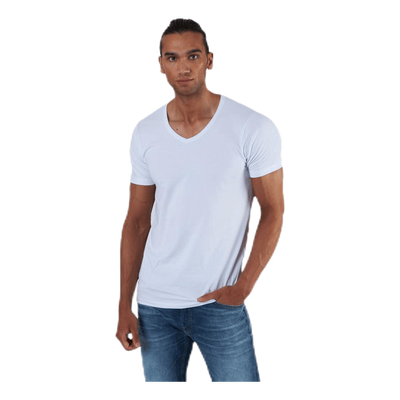 Basic V-Neck Tee S/S White