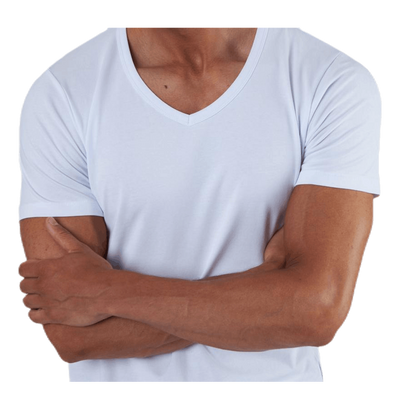 Basic V-Neck Tee S/S White