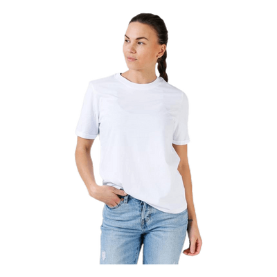 Ria Ss Fold Up Solid Tee White