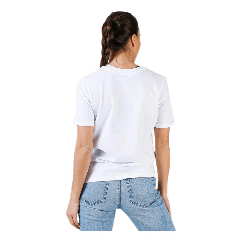 Ria Ss Fold Up Solid Tee White