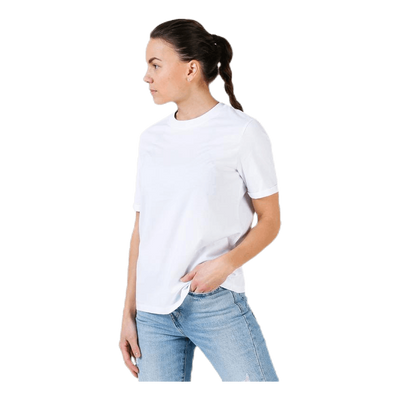 Ria Ss Fold Up Solid Tee White