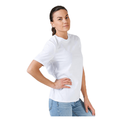 Ria Ss Fold Up Solid Tee White