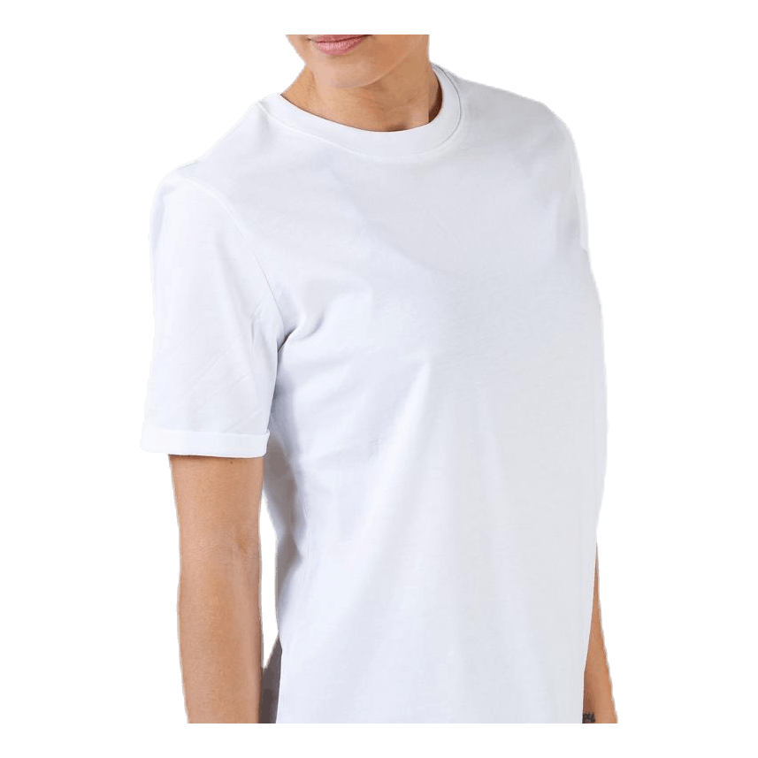 Ria Ss Fold Up Solid Tee White