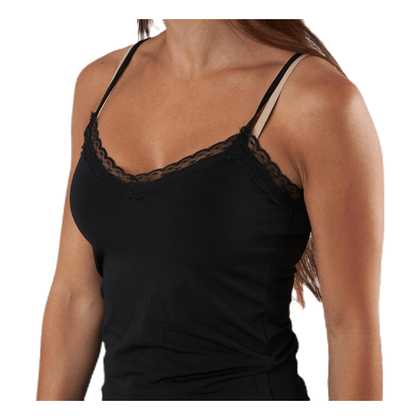 Kate Lace Singlet Black