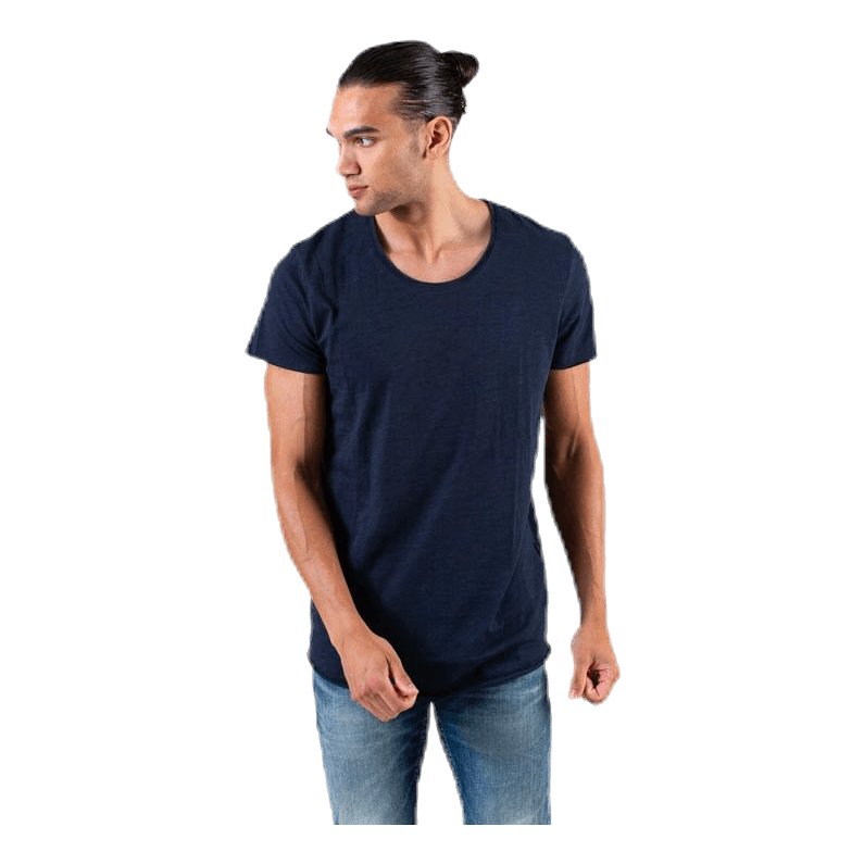 Bas Tee Ss U-Neck Blue