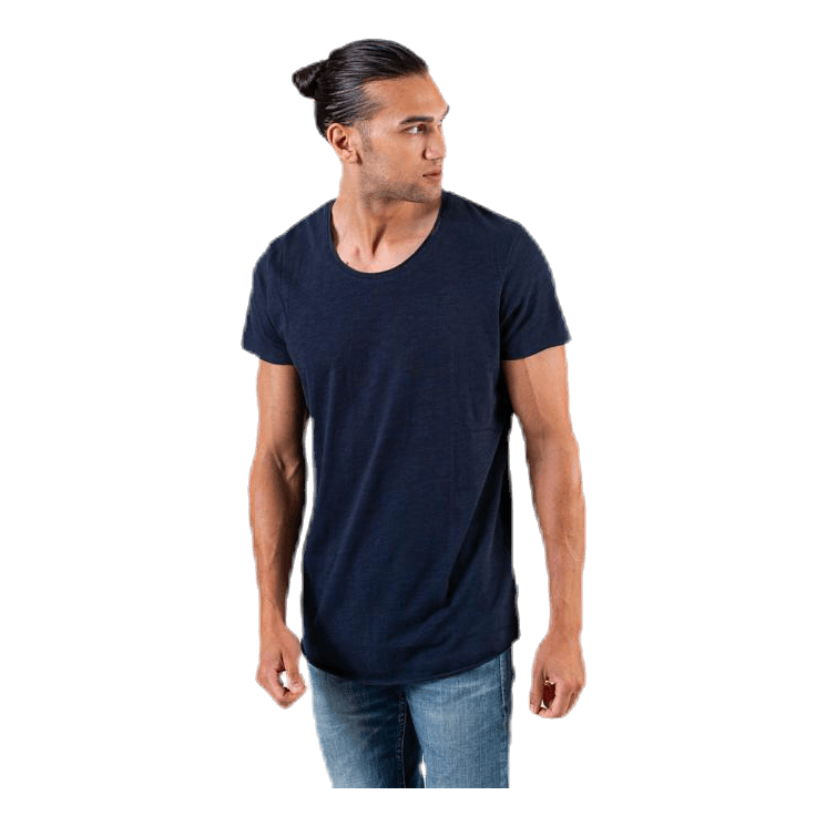 Bas Tee Ss U-Neck Blue