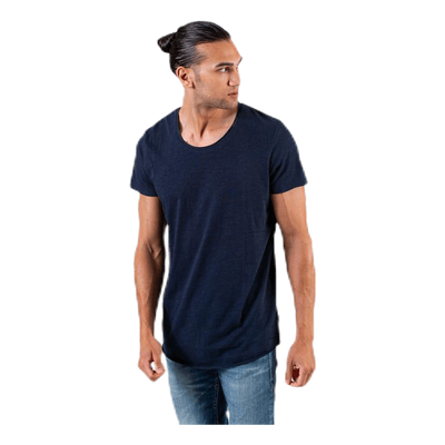 Bas Tee Ss U-Neck Blue