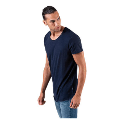 Bas Tee Ss U-Neck Blue