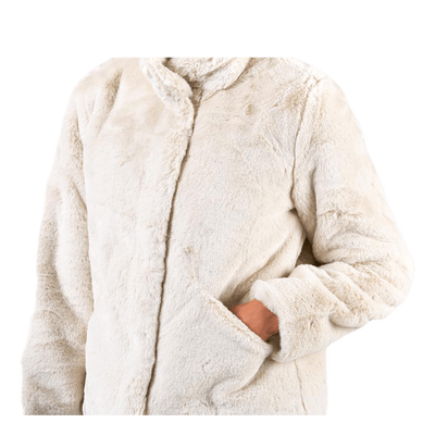 Vida Faux Fur Jacket Otw White