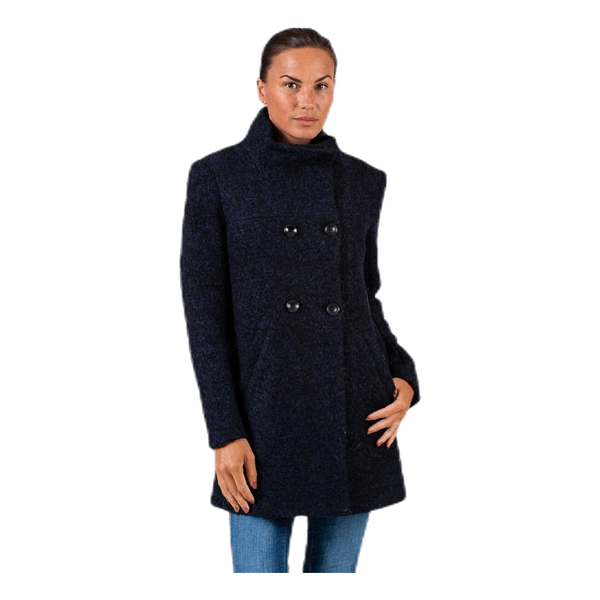 Sophia Wool Boucle Coat Blue Only Runforest