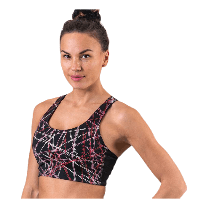 Odele Aop Sports Bra Black