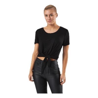 Arli S/S Knot Top Black