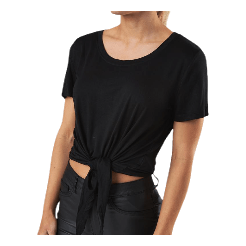 Arli S/S Knot Top Black