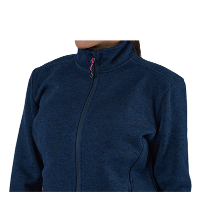 Maleo Melange Fleece Jacket Blue