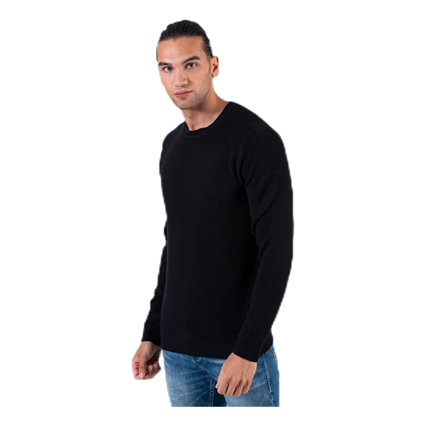 Liam Knit Crew Neck Black